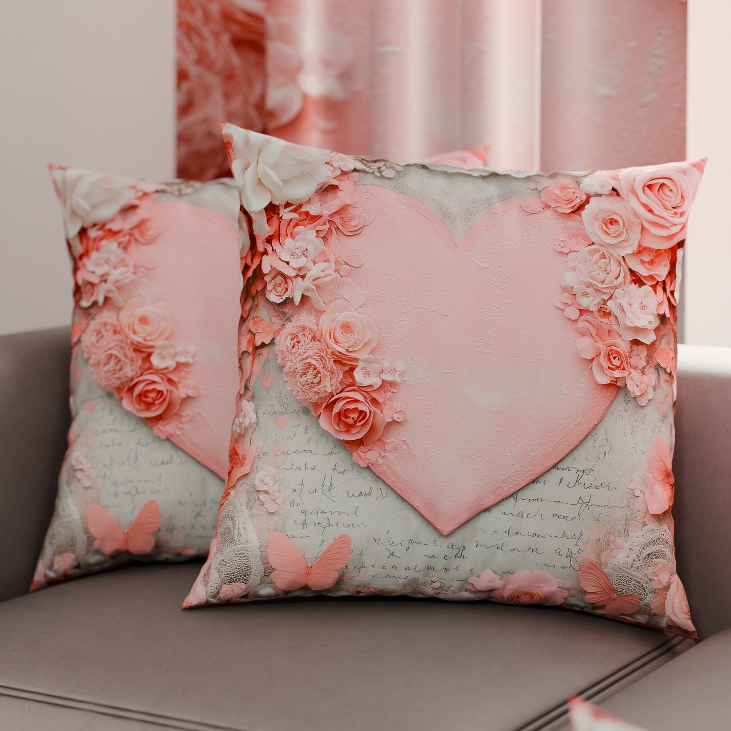 Cuscini, Copricuscini Divano, Cuscini Arredo in Stampa Digitale Shabby 335