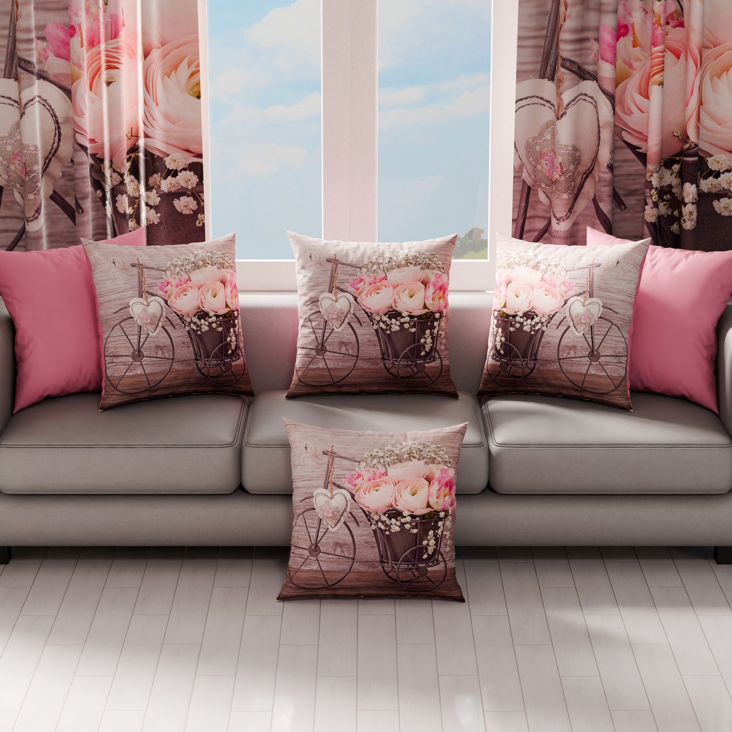 Cuscini, Copricuscini Divano, Cuscini Arredo in Stampa Digitale Shabby 337