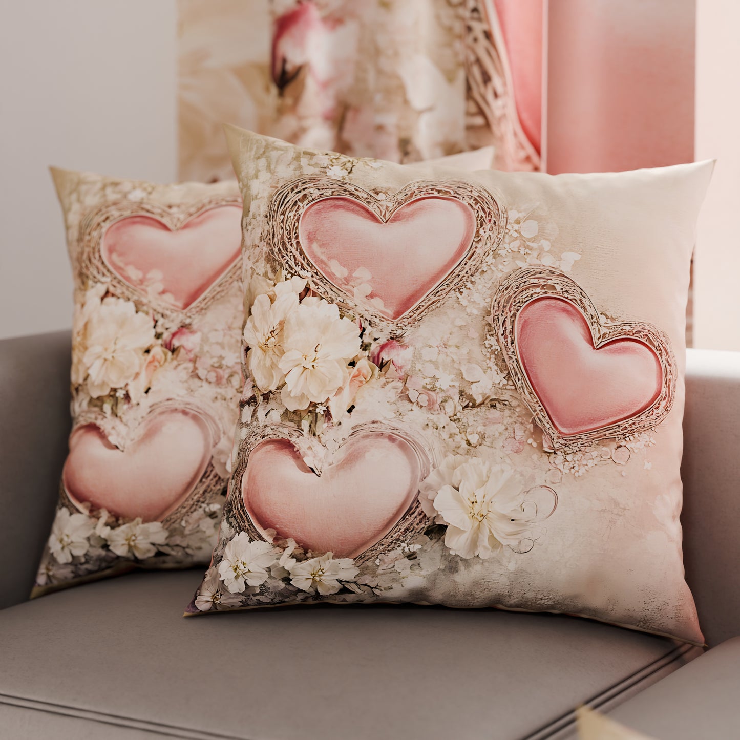 Cuscini, Copricuscini Divano, Cuscini Arredo in Stampa Digitale Shabby 343