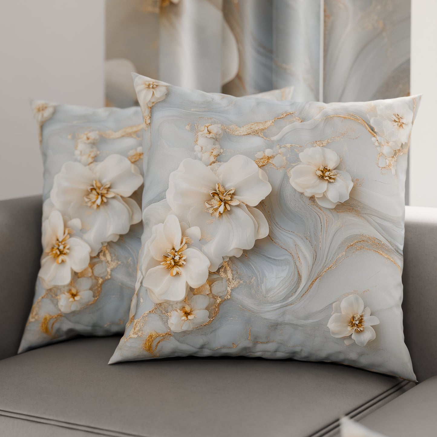 Cuscini, Copricuscini Divano, Cuscini Arredo in Stampa Digitale Floreale 06-1