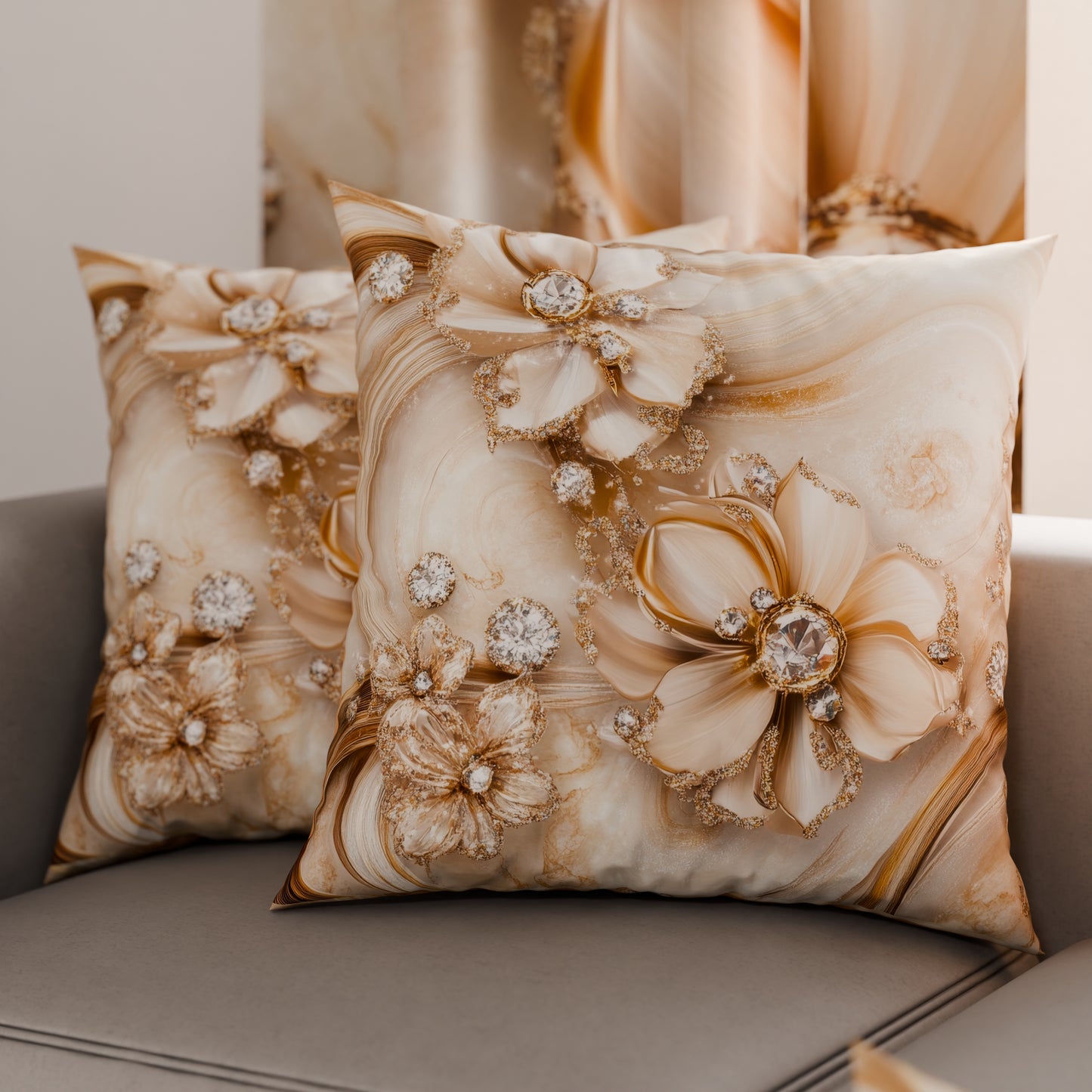 Cuscini, Copricuscini Divano, Cuscini Arredo in Stampa Digitale Floreale 06-13