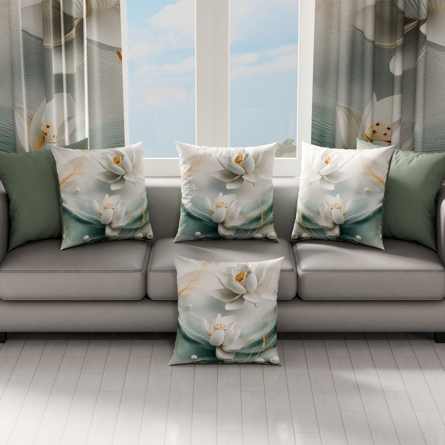 Cuscini, Copricuscini Divano, Cuscini Arredo in Stampa Digitale Floreale 06-14