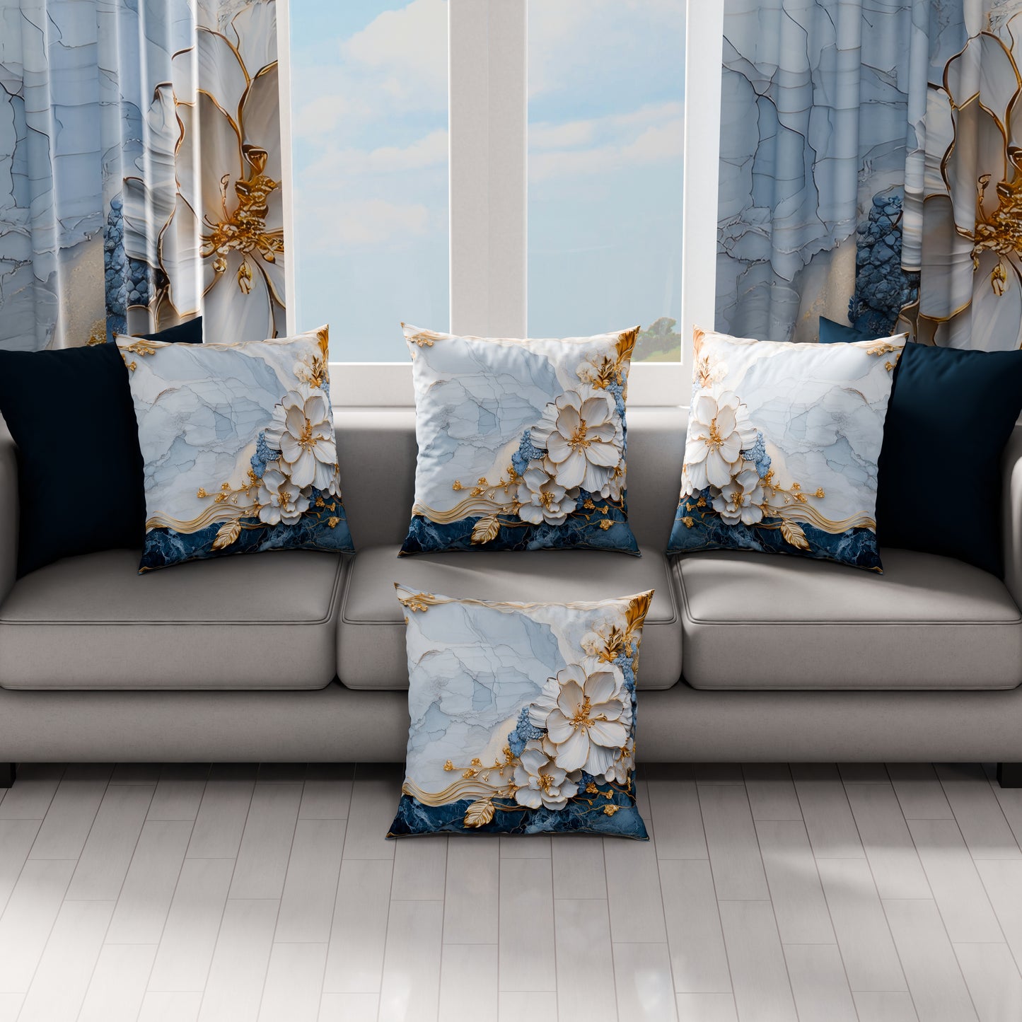 Cuscini, Copricuscini Divano, Cuscini Arredo in Stampa Digitale Floreale 06-15