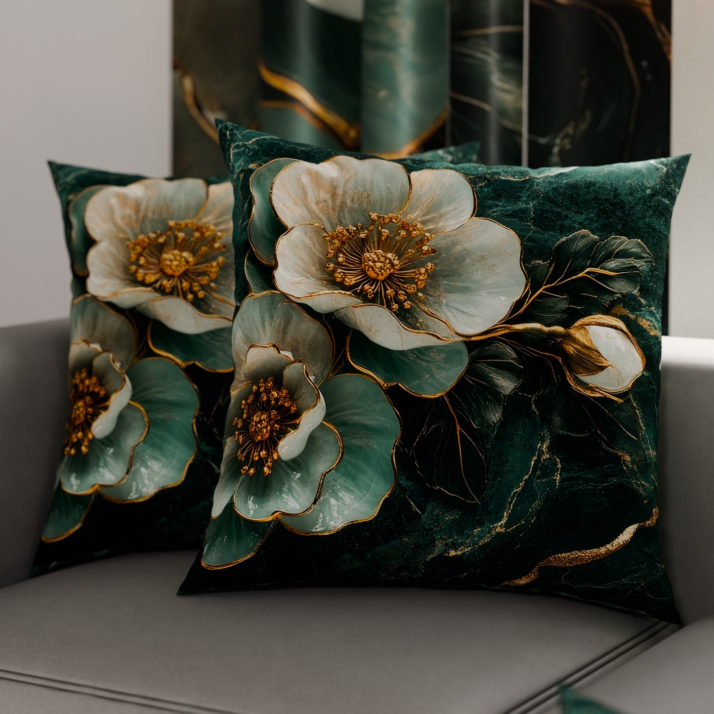 Cuscini, Copricuscini Divano, Cuscini Arredo in Stampa Digitale Floreale 06-19