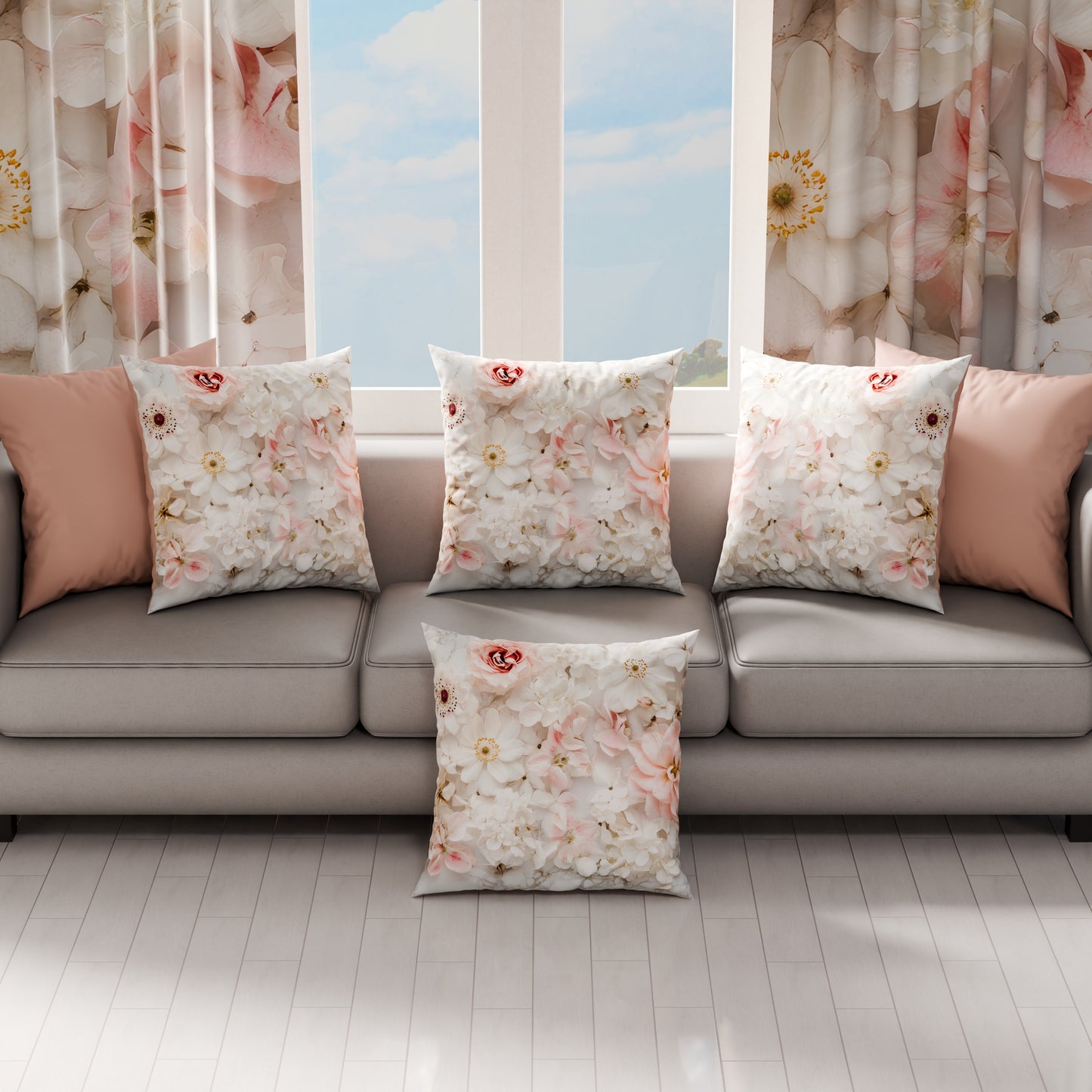 Cuscini, Copricuscini Divano, Cuscini Arredo in Stampa Digitale Floreale 06-21