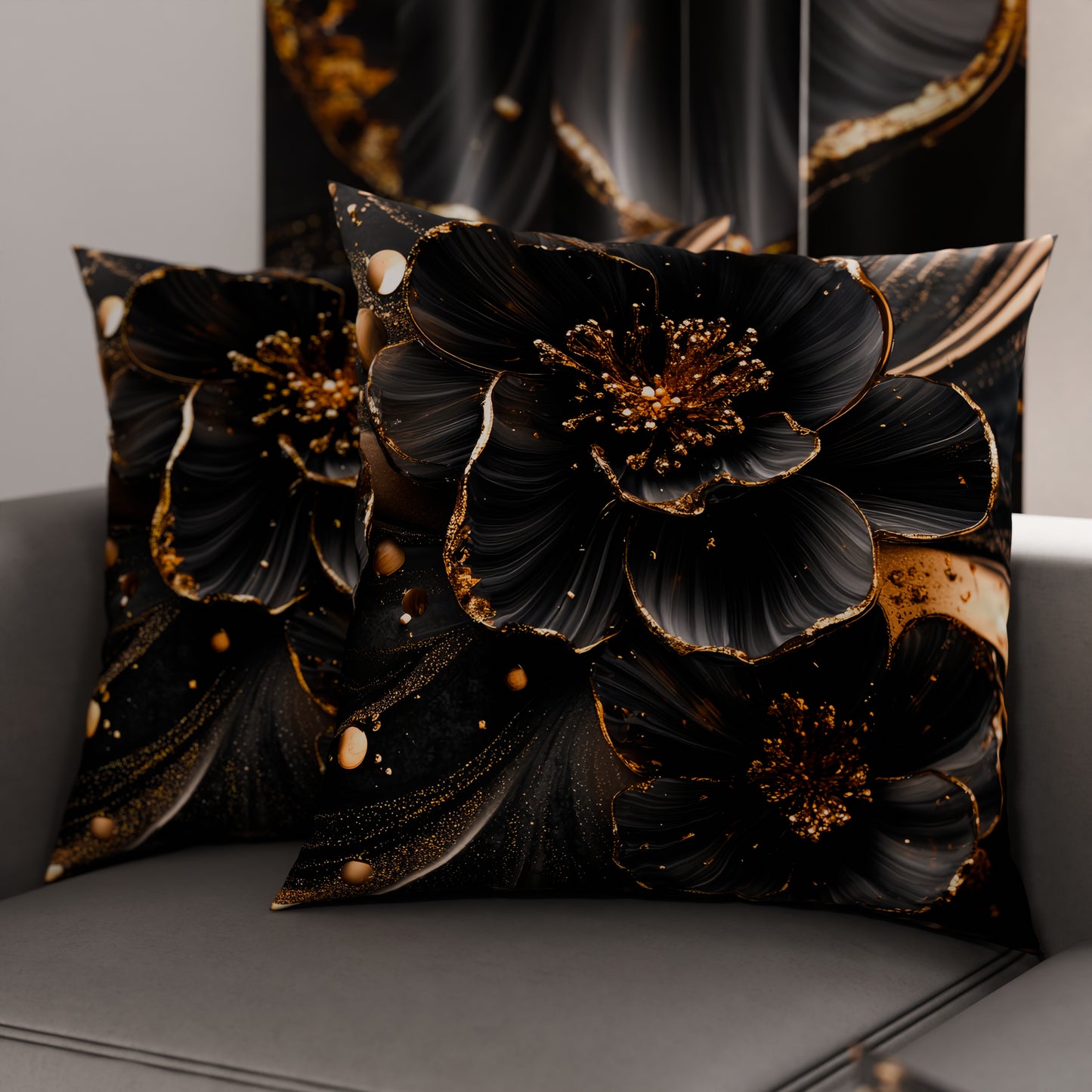 Cuscini, Copricuscini Divano, Cuscini Arredo in Stampa Digitale Floreale 06-22