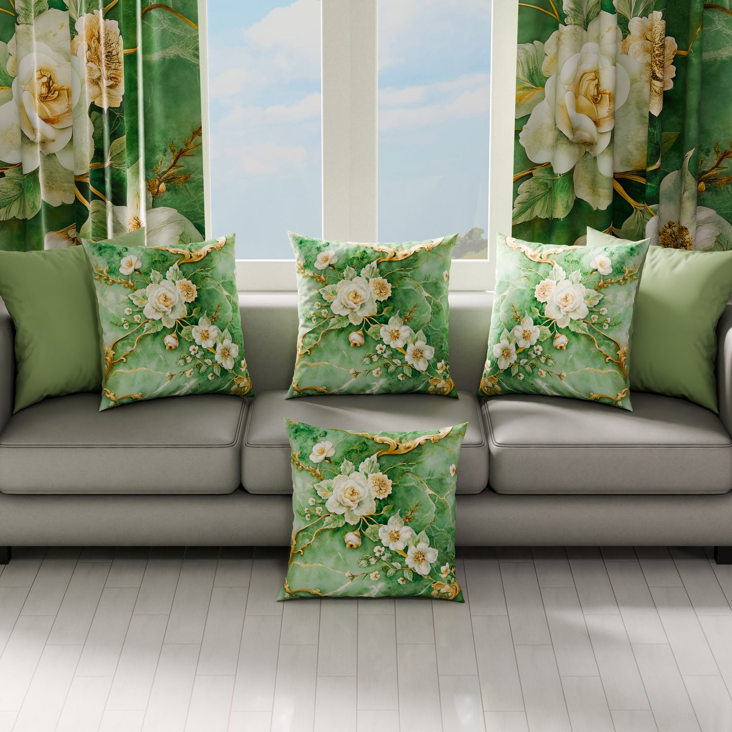 Cuscini, Copricuscini Divano, Cuscini Arredo in Stampa Digitale Floreale 06-3