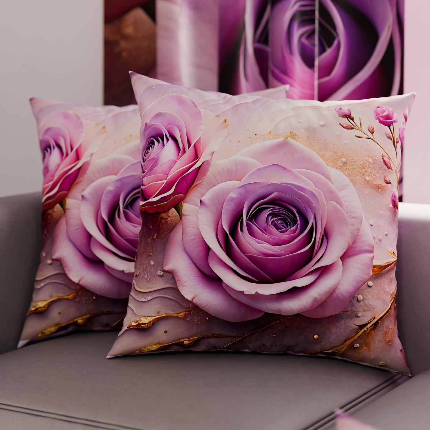 Cuscini, Copricuscini Divano, Cuscini Arredo in Stampa Digitale Floreale 06-8