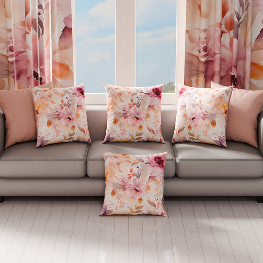 Coussins, Housses de coussin pour canapé, Coussins décoratifs en impression numérique Floral F2