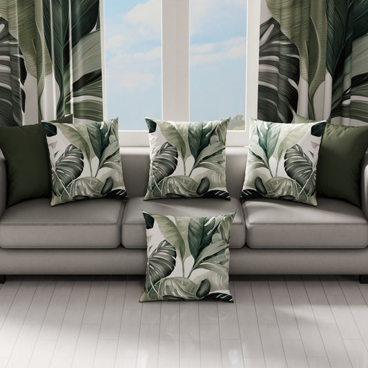 Coussins, Housses de coussin pour canapé, Coussins décoratifs en impression numérique florale F4