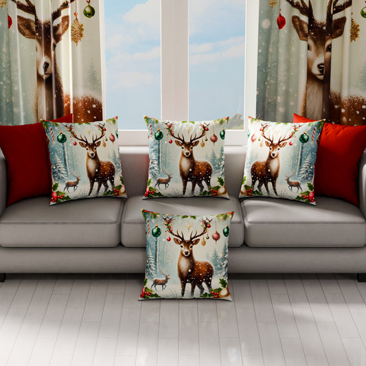 Coussins, Housses de coussin pour canapé, Coussins décoratifs de Noël 25 Xmas 4