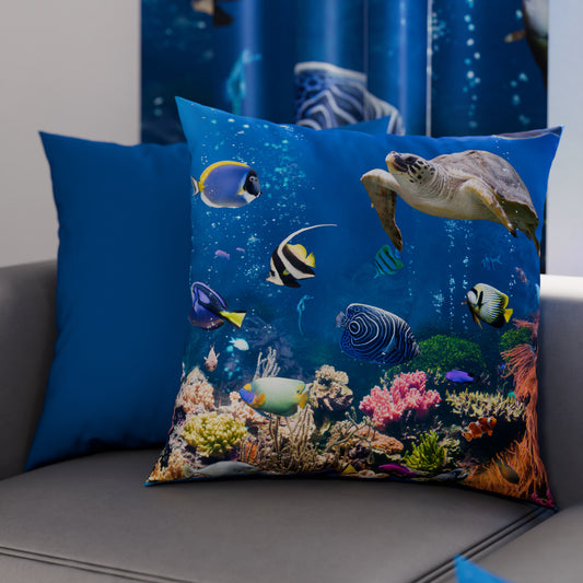Cuscini, Copricuscini Divano, Cuscini Arredo in Stampa Digitale Acquario