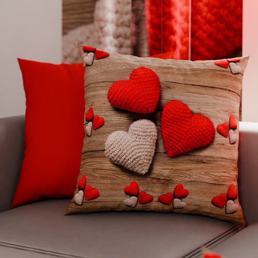 Cuscini, Copricuscini Divano, Cuscini Arredo in Stampa Digitale Cuore