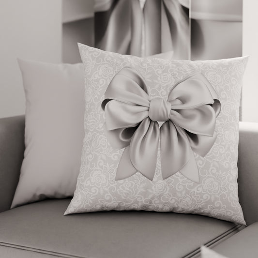 Cuscini, Copricuscini Divano, Cuscini Arredo in Stampa Digitale Fiocco Grigio