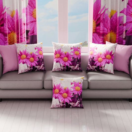 Coussins, Housses de coussin pour canapé, Coussins décoratifs en impression numérique florale 12