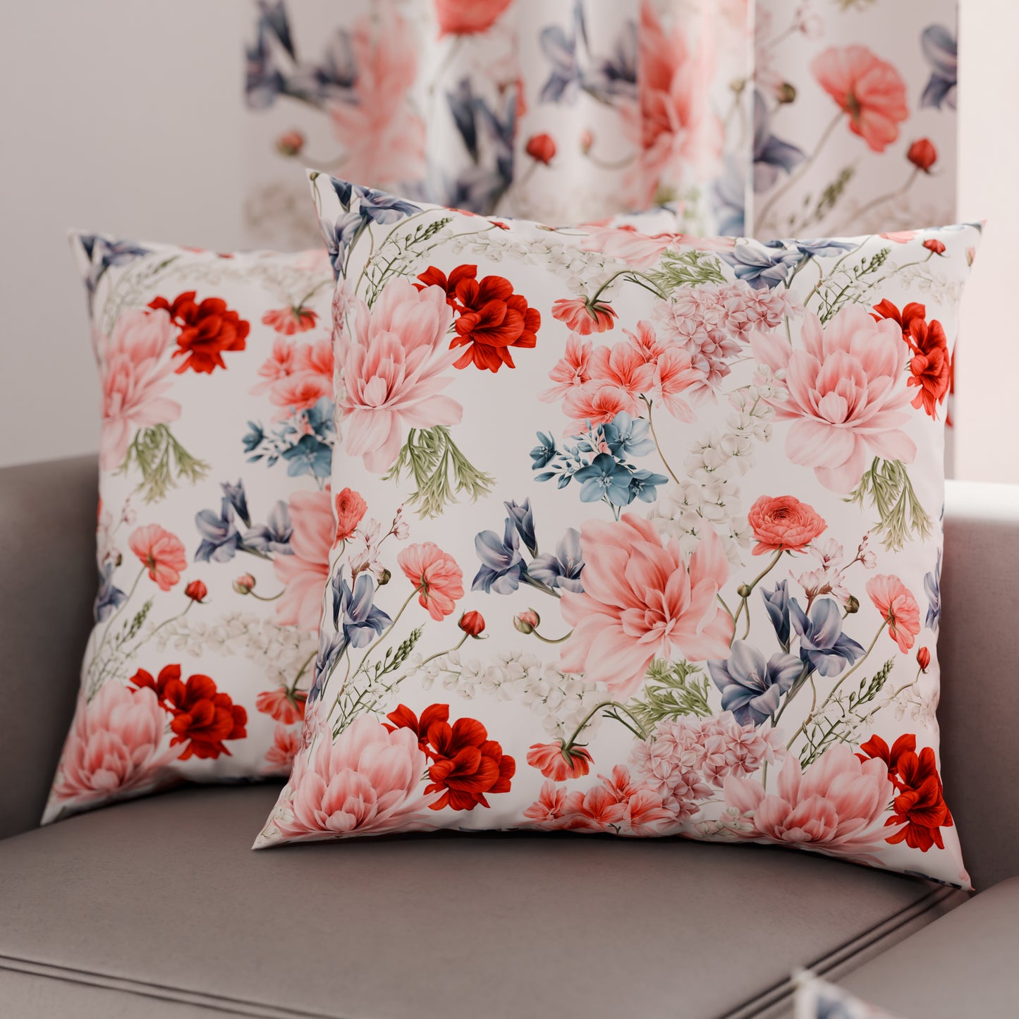 Cuscini, Copricuscini Divano, Cuscini Arredo in Stampa Digitale Floreale 19-00