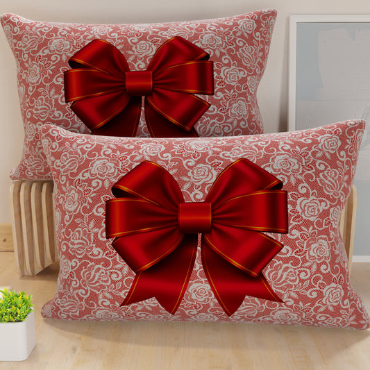 Pillowcases, Pillowcases in Digital Print, Red Bow