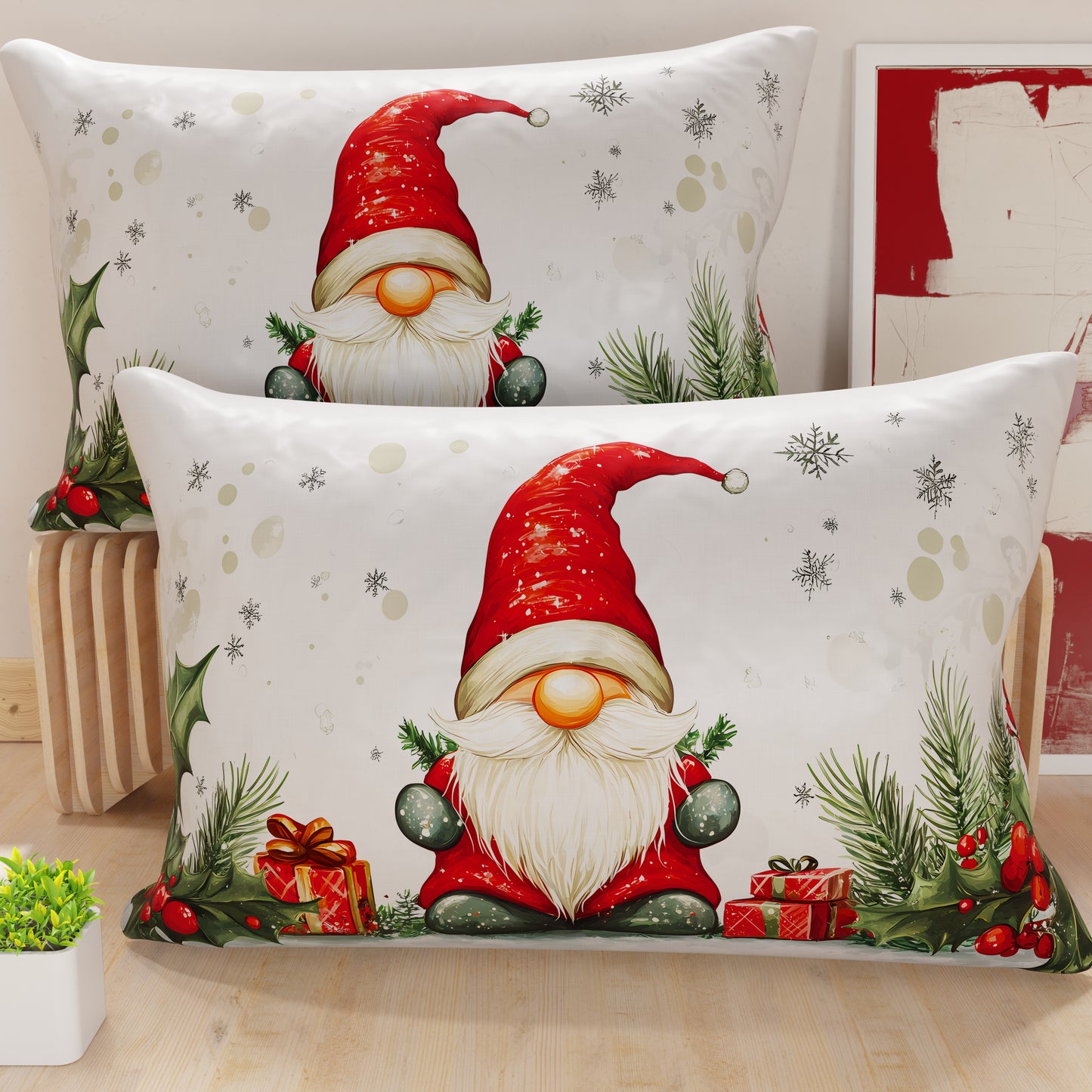 Federe Cuscini in Stampa Digitale Natale, Gnomo 01