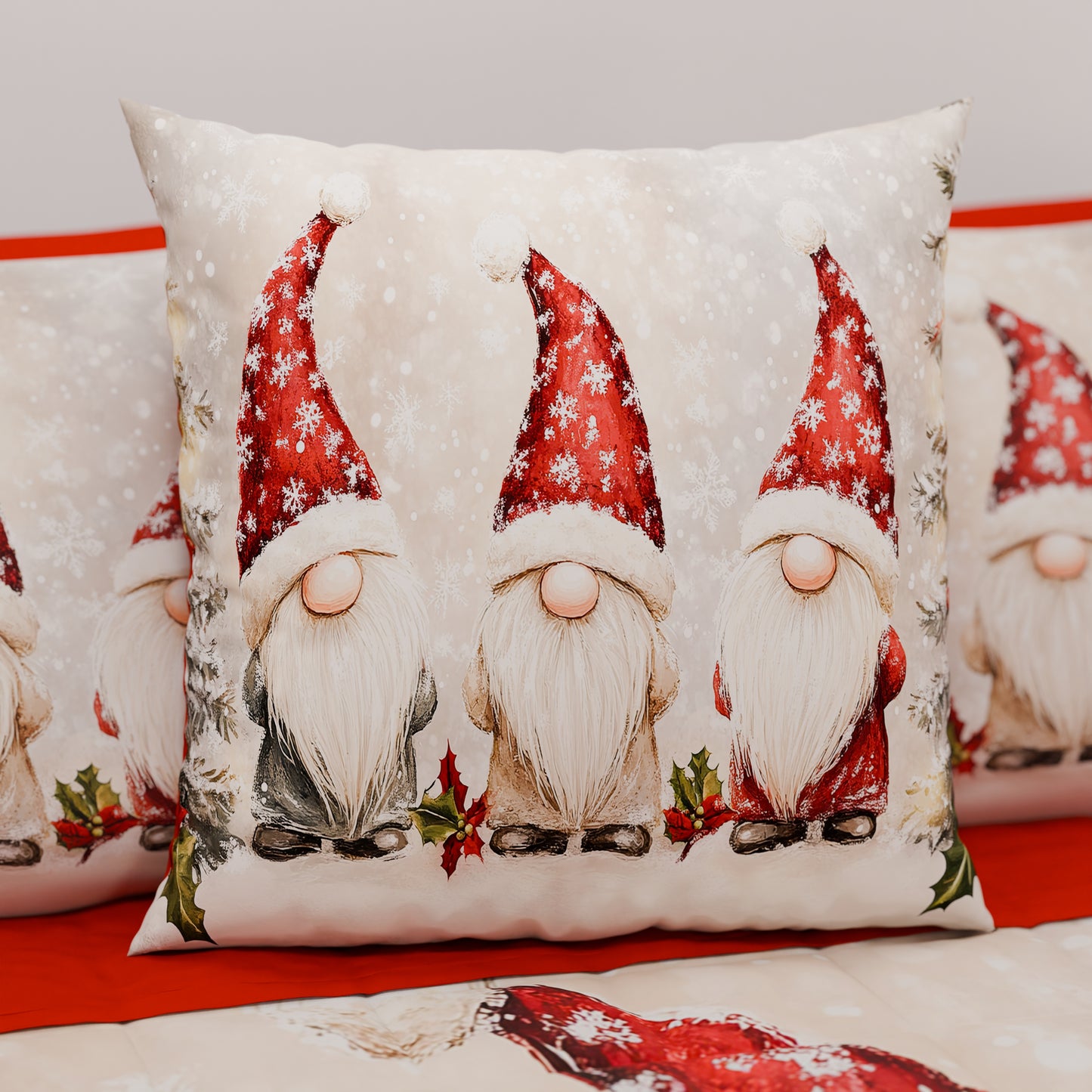 Cuscini, Copricuscini Divano, Cuscini Arredo Natalizi Gnomo 03