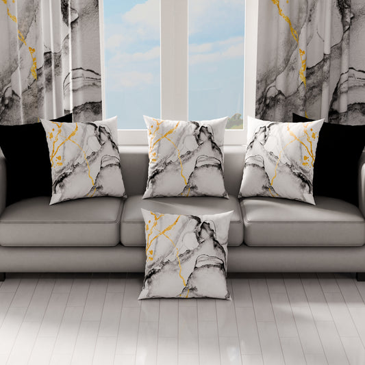 Coussins, Housses de coussin pour canapé, Coussins décoratifs en impression numérique Marble 06 Gris clair