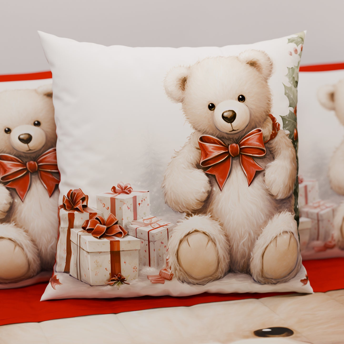 Cuscini, Copricuscini Divano, Cuscini Arredo in Stampa Digitale Orsetto 01