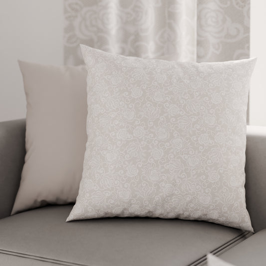 Cuscini, Copricuscini Divano, Cuscini Arredo in Stampa Digitale Pizzo Rose Tortora