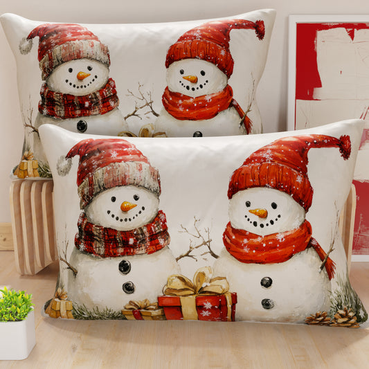 Federe Cuscini in Stampa Digitale Natale, Pupazzo 01