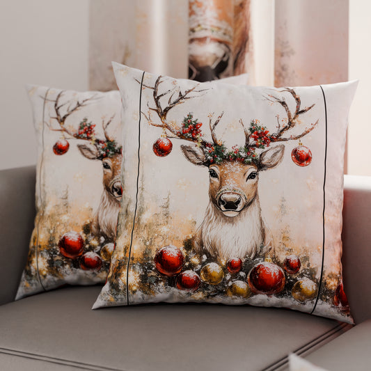 Cuscini, Copricuscini Divano, Cuscini Arredo Natalizi Renna