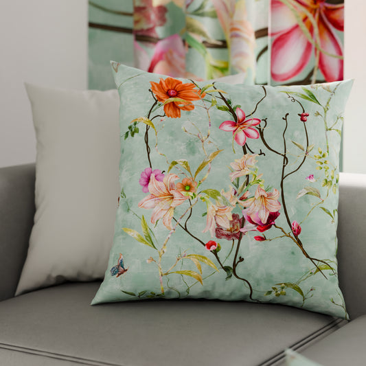 Cuscini, Copricuscini Divano, Cuscini Arredo in Stampa Digitale Spring 03 Acquamarina