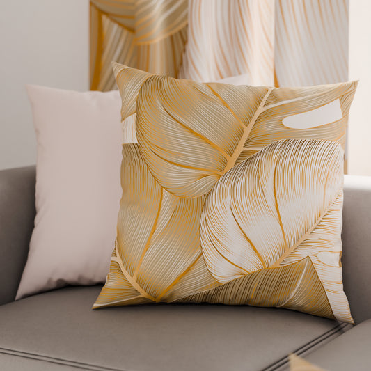 Cuscini, Copricuscini Divano, Cuscini Arredo in Stampa Digitale Tropical Tortora Oro