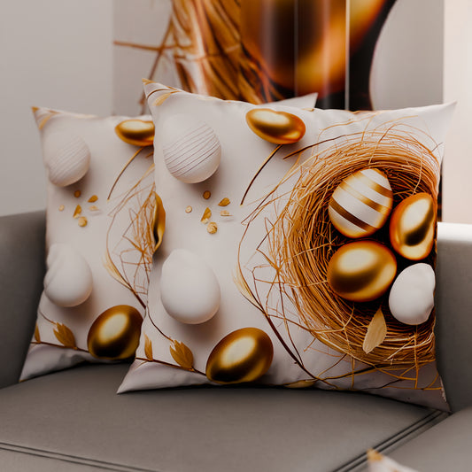 Cuscini, Copricuscini Divano, Cuscini Arredo in Stampa Digitale Pasqua Golden Easter