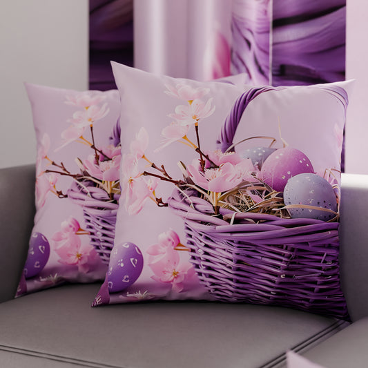 Cuscini, Copricuscini Divano, Cuscini Arredo in Stampa Digitale Pasqua Cute Basket