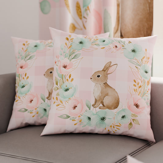 Cuscini, Copricuscini Divano, Cuscini Arredo in Stampa Digitale Pasqua Little Bunny