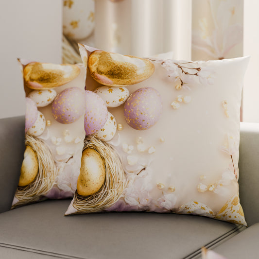 Cuscini, Copricuscini Divano, Cuscini Arredo in Stampa Digitale Pasqua Golden Eggs