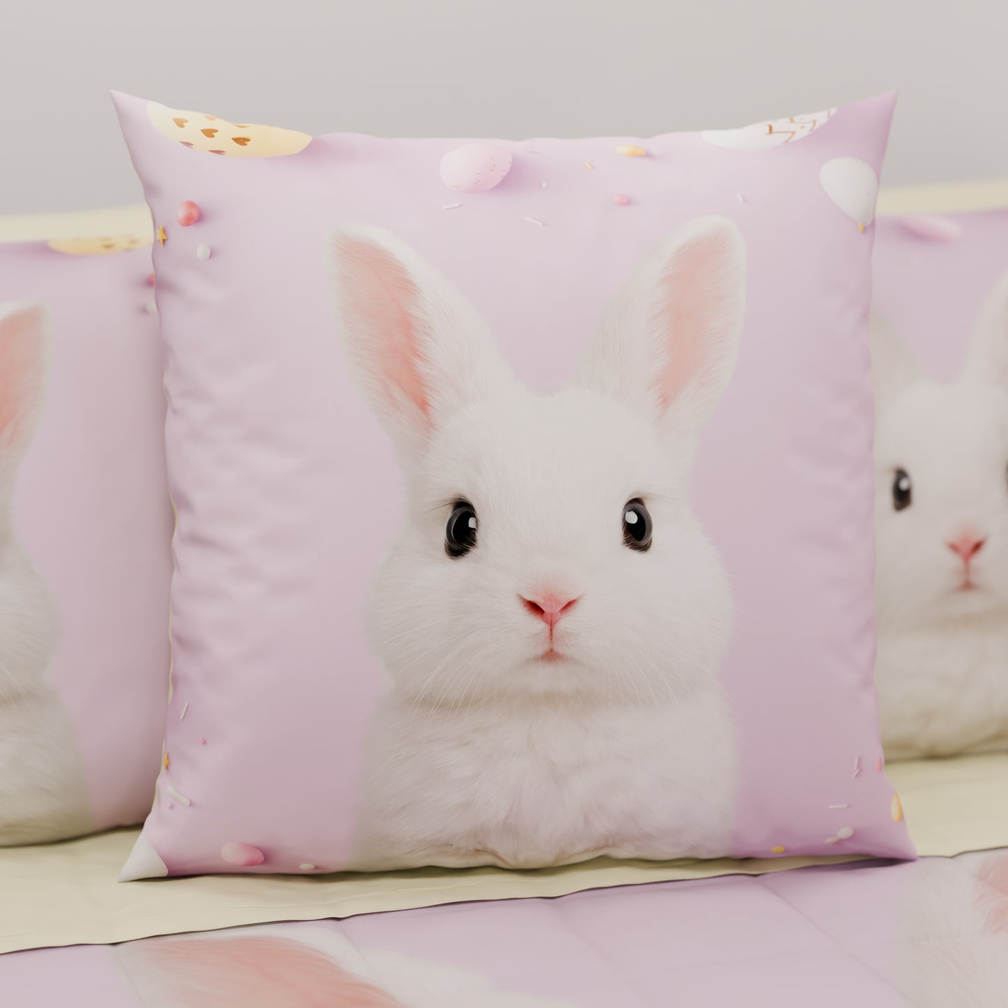Cuscini, Copricuscini Divano, Cuscini Arredo in Stampa Digitale Pasqua Sugar Bunny