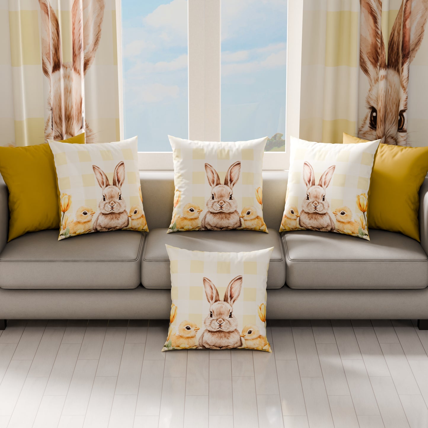 Cuscini, Copricuscini Divano, Cuscini Arredo in Stampa Digitale Pasqua Sunny Bloom