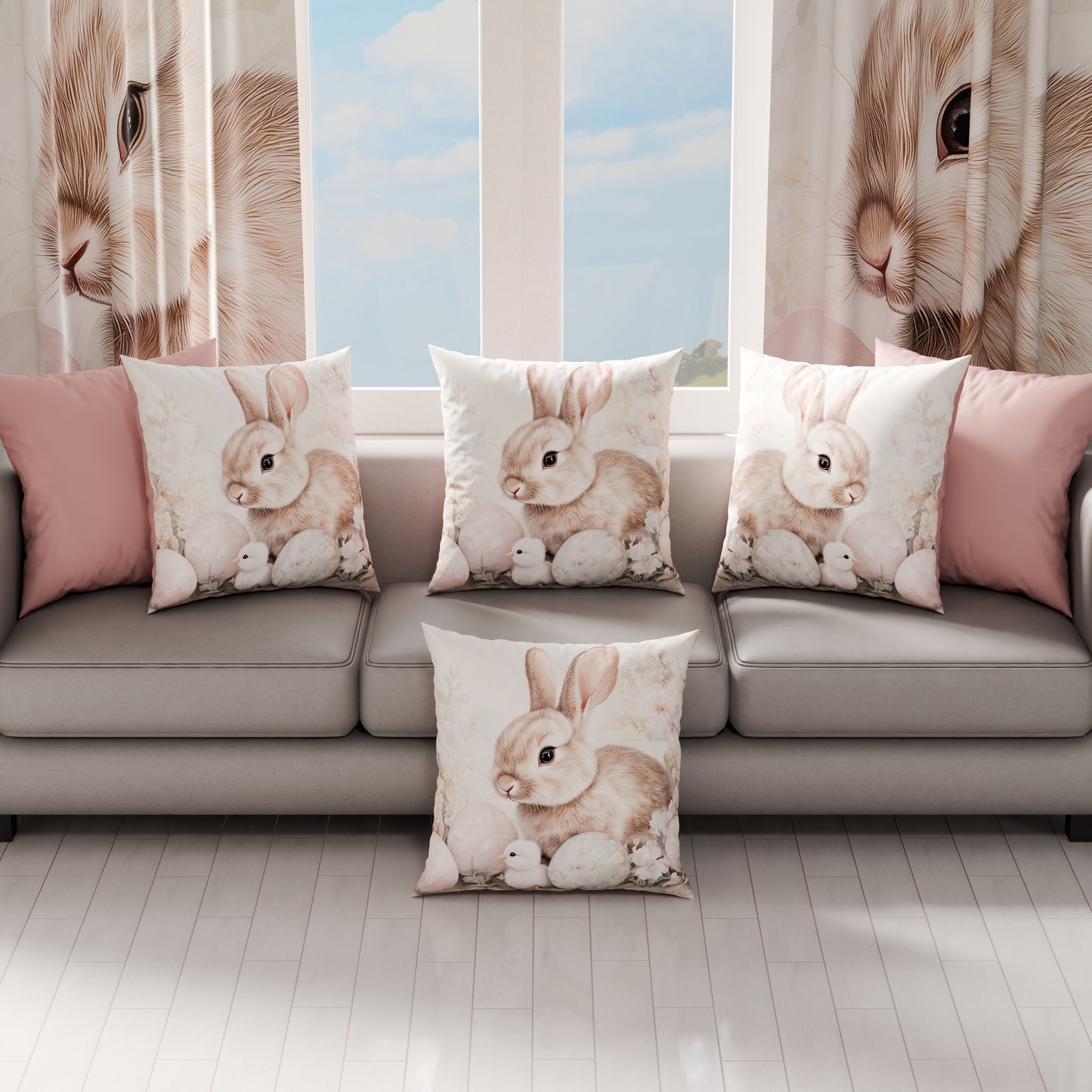 Cuscini, Copricuscini Divano, Cuscini Arredo in Stampa Digitale Pasqua Sweet