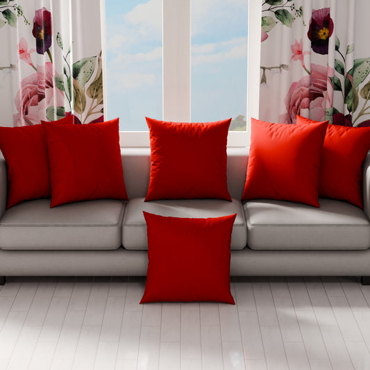 Coussins, Housses de coussin pour canapé, Coussins décoratifs unis, Bordeaux