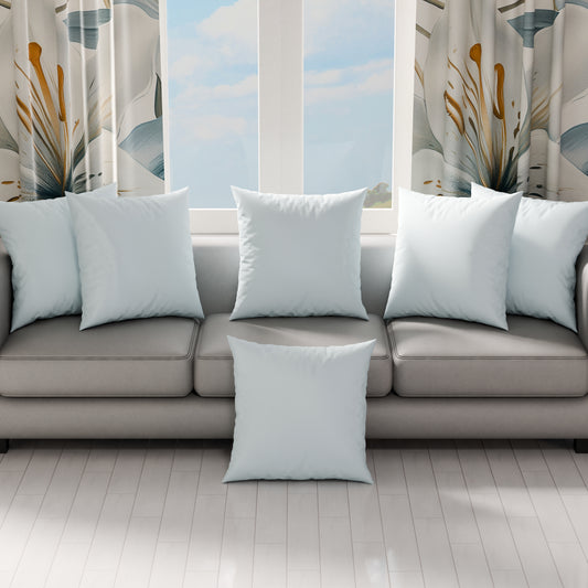 Coussins, Housses de coussin pour canapé, Coussins décoratifs unis, Bleu Ciel