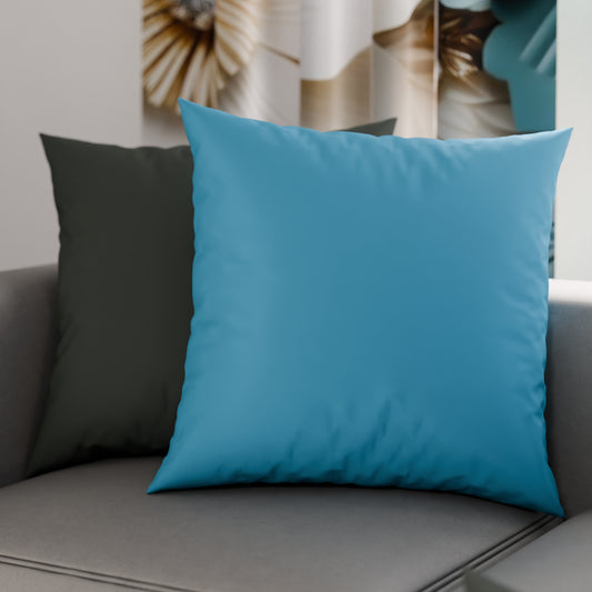 Cuscini, Copricuscini Divano, Cuscini Arredo in Tinta Unita, Celeste/Grigio Scuro