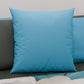Cuscini, Copricuscini Divano, Cuscini Arredo in Tinta Unita, Celeste/Grigio Scuro