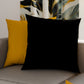 Cuscini, Copricuscini Divano, Cuscini Arredo in Tinta Unita, Giallo Ocra/Nero