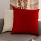 Cuscini, Copricuscini Divano, Cuscini Arredo in Tinta Unita, Panna/Bordeaux