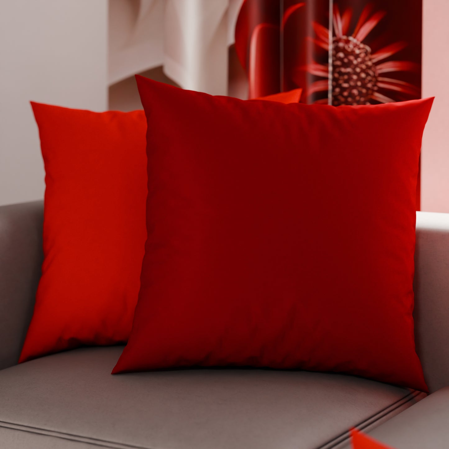 Cuscini, Copricuscini Divano, Cuscini Arredo in Tinta Unita, Rosso/Bordeaux