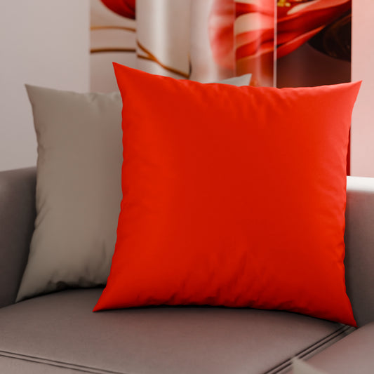 Cuscini, Copricuscini Divano, Cuscini Arredo in Tinta Unita, Rosso/Grigio Chiaro