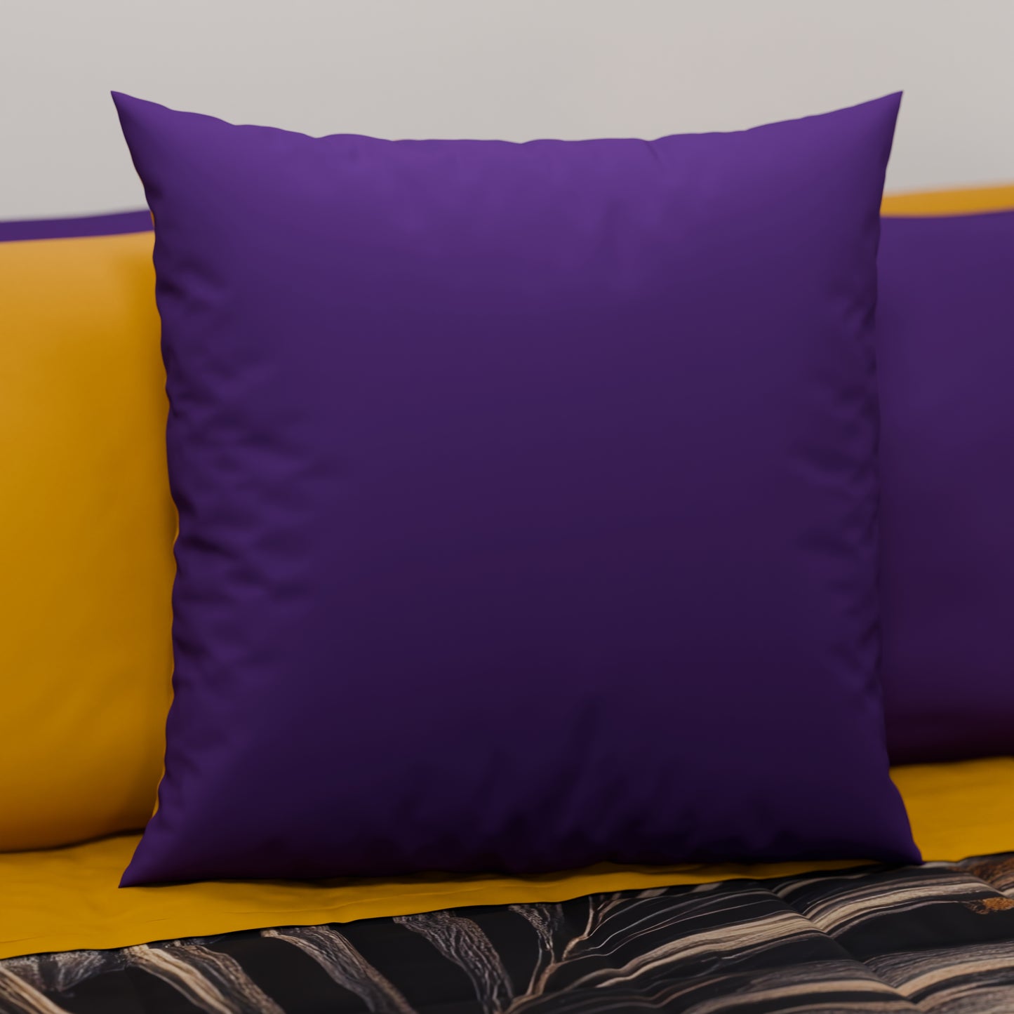 Cuscini, Copricuscini Divano, Cuscini Arredo in Tinta Unita, Viola/Giallo Ocra