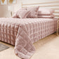 Quilted Bedspread Spring Autumn Velvet Double Face Powder