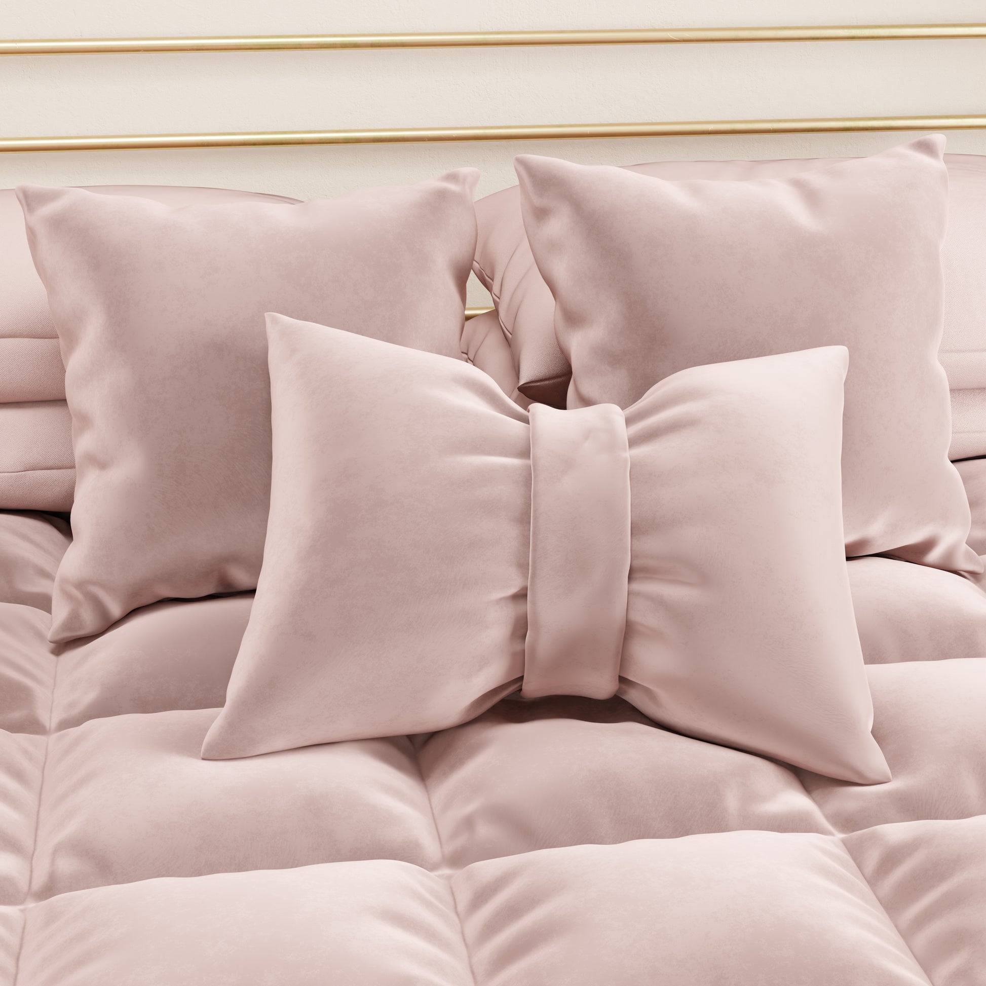 Juicy Couture Cuscino decorativo rettangolare, reversibile, per soggiorno e camera da letto, 40,6 x 91,4 cm, velluto con strass rosa chiaro Juicy Couture Cuscino decorativo rettangolare, reversibile, per soggiorno e camera da letto, 40,6 x 91,4 cm, velluto con strass rosa chiaro