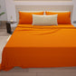 Double, Single, Queen Size Sheets, 100% Cotton, Orange