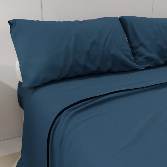 Lenzuola Matrimoniali Cotone Blu Marino